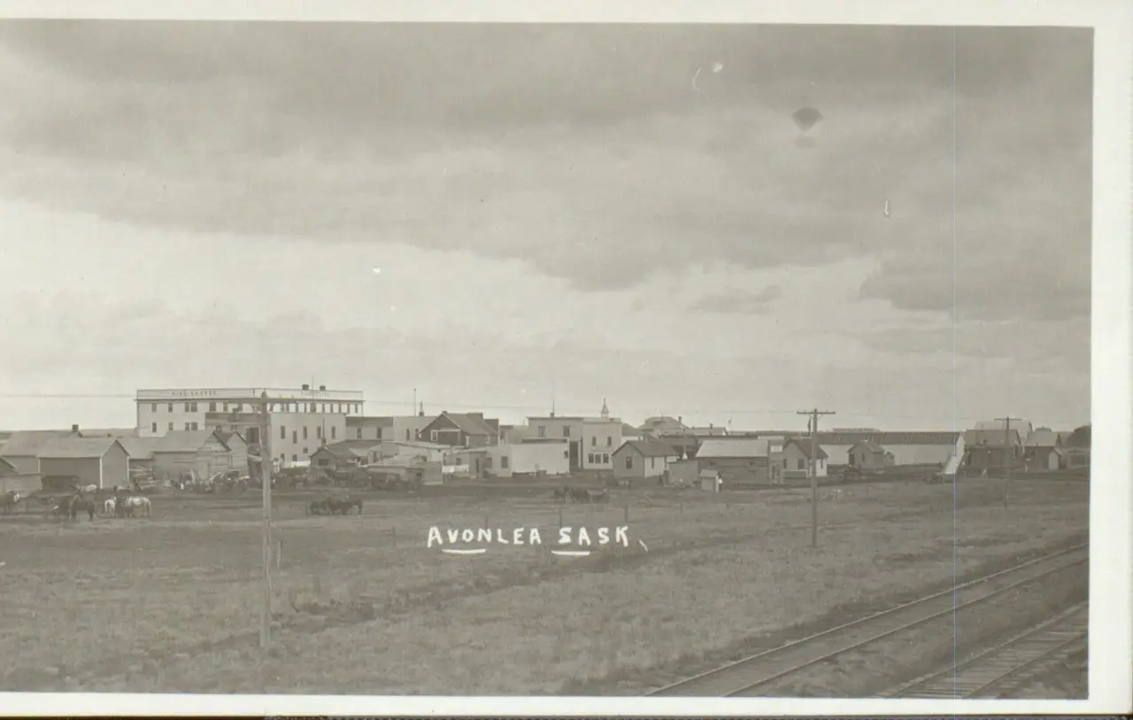 View of Avonlea from the railway tracks, about 1915